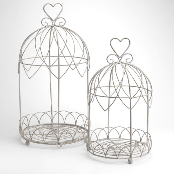 Komplet 2 klatek dekoracyjnych Heart Cages