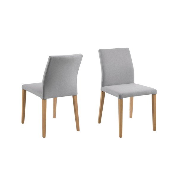 Zestaw 2 jasnoszarych krzeseł Actona Zina Dining Set-image-3