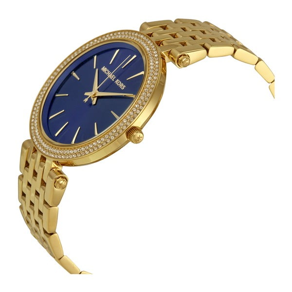 Zegarek damski w kolorze złota z niebieskim cyferblatem Michael Kors Darci-image-1