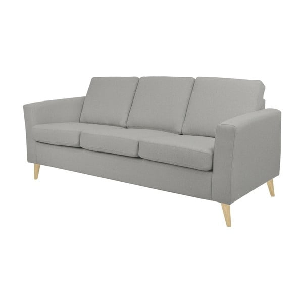 Jasnoszara sofa 3-osobowa z naturalnymi nogami Helga Interiors Alex-image-2