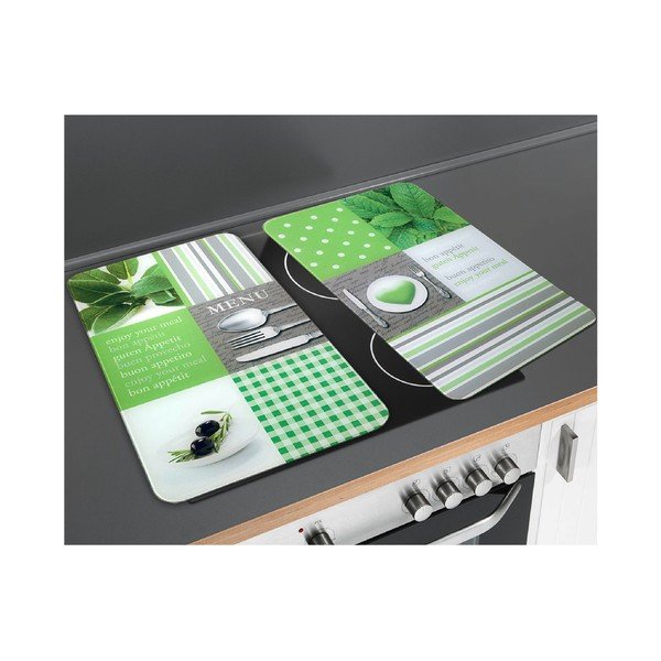 Zestaw 2 szklanych płyt ochronnych na kuchenkę Wenko Menu-image-4