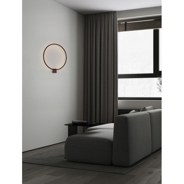 Aluminiowy kinkiet LED ze ściemniaczem w kolorze matowej czerni Cercio – Nova Luce-image-1