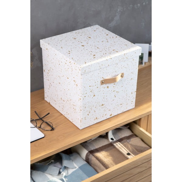 Pudełko w biało-złotym kolorze Bigso Box of Sweden Logan-image-2