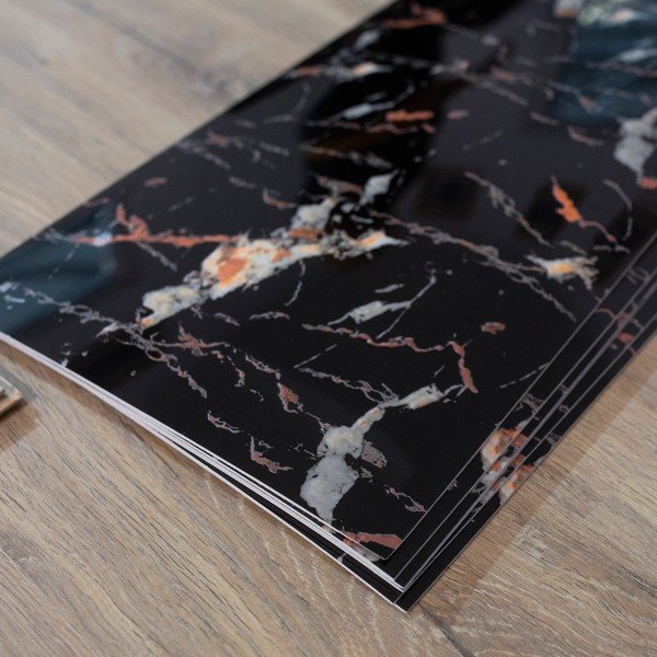 Płytki samoprzylepne na ścianę zestaw 6 szt. 60x30 cm Black Gold – SP TREND-image-1