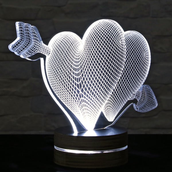 Lampa 3D stołowa Two Hearts-image-2