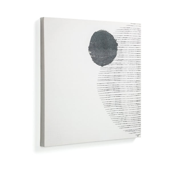 Biały obraz Kave Home Prism, 50x50 cm