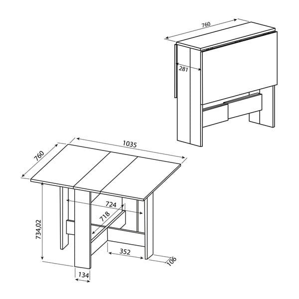 Stół rozkładany Symbiosis Papillon-image-2