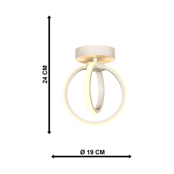 Biała metalowa lampa sufitowa LED Sezen – Squid Lighting-image-3