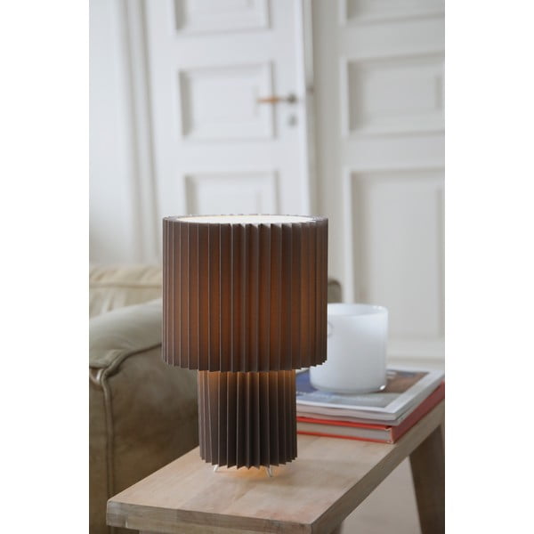 Szara lampa stołowa z tekstylnym kloszem (wysokość 32 cm) Catis – Markslöjd-image-1