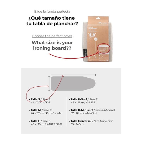Pokrowiec na deskę do prasowania 141x48 cm K-Surf – Rolser-image-3