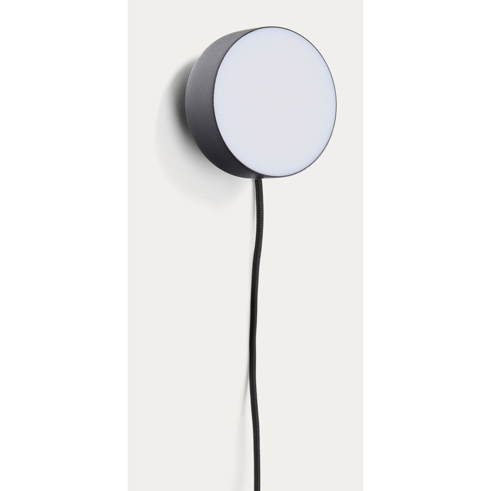 Czarna metalowa lampa punktowa LED ø 8,5 cm Orey – Kave Home (zdjęcie 3)