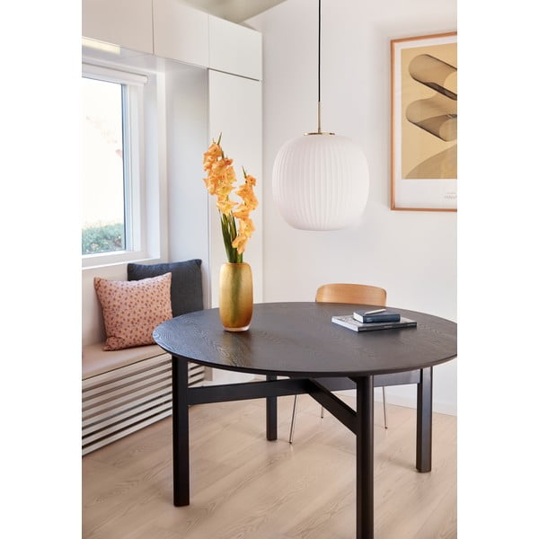 Biała lampa wisząca ze szklanym kloszem ø 40 cm Serene – Hübsch-image-2