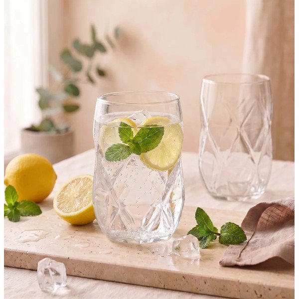Szklanki zestaw ze szkła borokrzemowego 6 szt. 400 ml Geo – Vialli Design-image-3