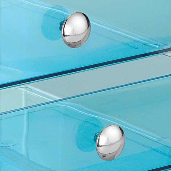 Niebieski 3-poziomowy organizer z szufladami iDesign, 16,5x16,5 cm-image-2