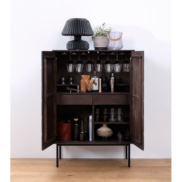 Ciemnobrązowa szafka 90x130 cm Latina – Unique Furniture-image-1