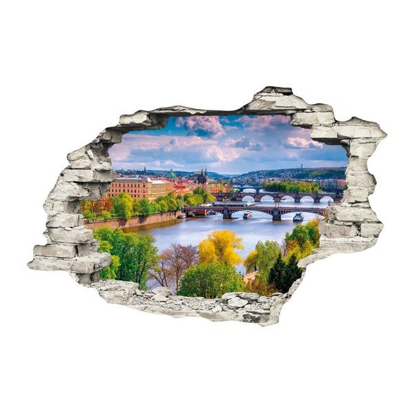 Naklejka ścienna 3D Ambiance Praga Wiosna, 90x60 cm-image-2