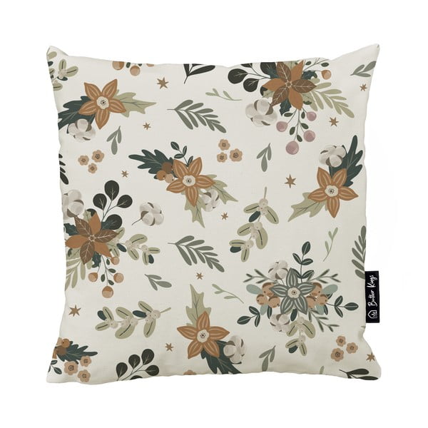 Poszewka na poduszkę ze świątecznym motywem 45x45 cm Festive Flowers – Butter Kings