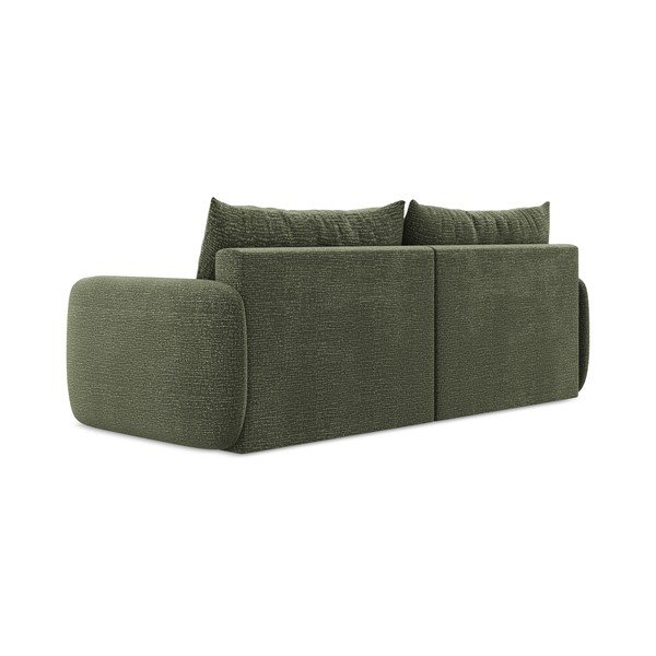 Zielona rozkładana/ze schowkiem sofa 238 cm Kalena – Makamii-image-3