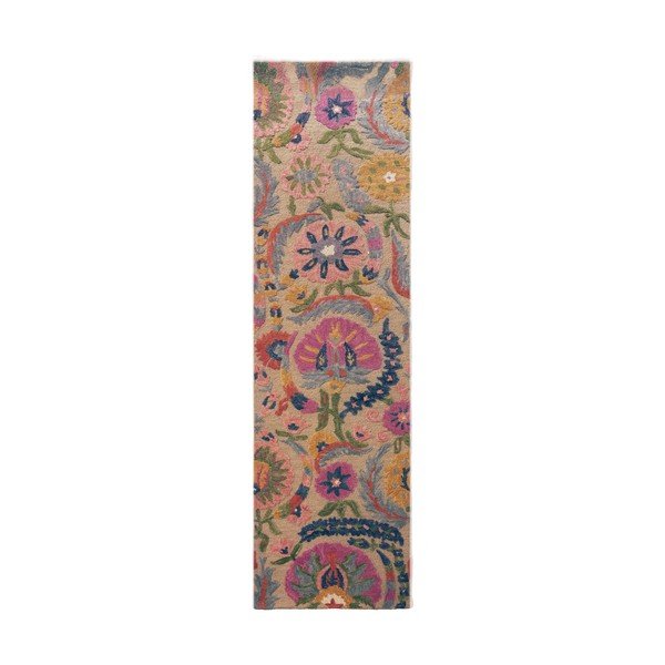 Wełniany chodnik tkany ręcznie 80x300 cm Amira Floral  – Flair Rugs