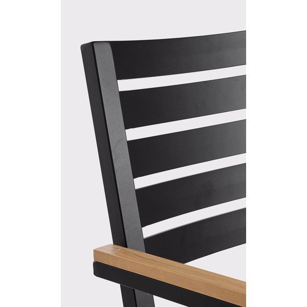 Antracytowe metalowe krzesło ogrodowe Henna – Bizzotto-image-1