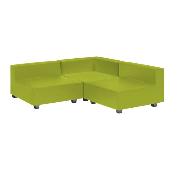 Zielona sofa narożna trzyczęściowa 13Casa Silvia