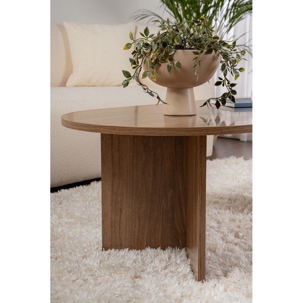 Ciemnobrązowy stolik w dekorze orzecha 60x119 cm Sable – Kalune Design (zdjęcie 8)