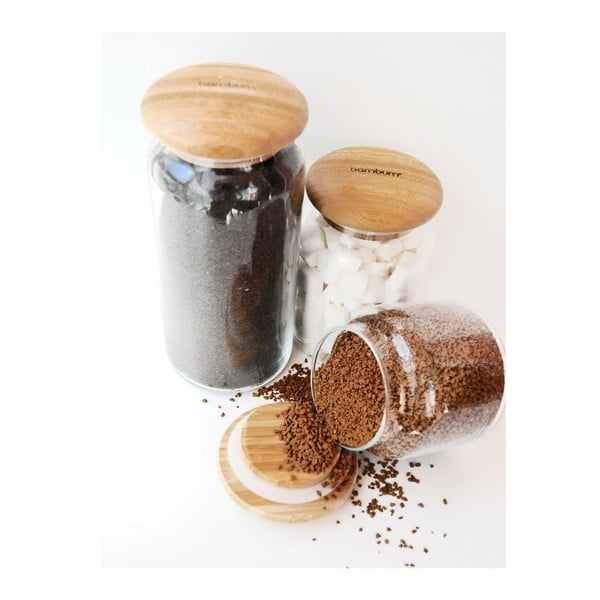 Pojemnik szklany z bambusowym wieczkiem Capa-image-3