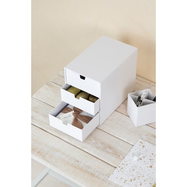Biały organizer z 3 szufladkami Bigso Box of Sweden Ingrid-image-1