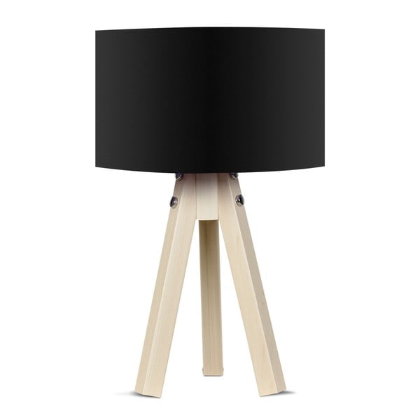 Lampa stołowa z czarnym abażurem Kate Louise Naturel