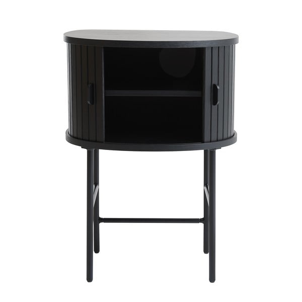 Czarna szafka nocna Nola – Unique Furniture-image-1