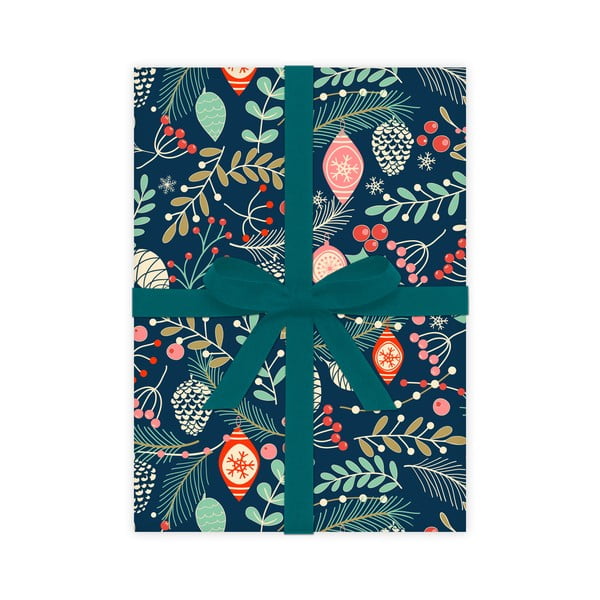 5 arkuszy papieru do pakowania prezentów eleanor stuart Baubles and Berries, 50x70 cm-image-2