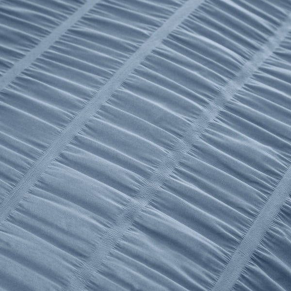 Niebieska pościel jednoosobowa z kory 135x200 cm Seersucker – Catherine Lansfield-image-4