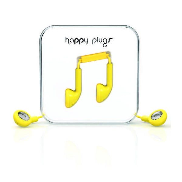 Słuchawki Happy Plugs, żółte