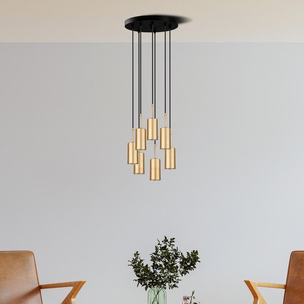 Lampa wisząca w kolorze złota Squid Lighting Geo, wys. 120 cm-image-2