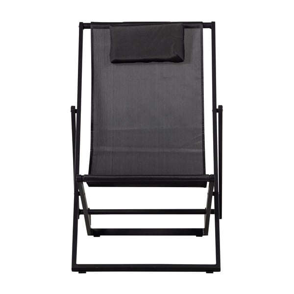 Czarny metalowy leżak ogrodowy składany Esper – Exotan-image-3