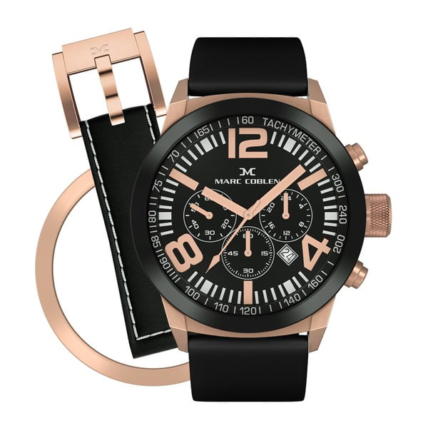 Zegarek unisex Marc Coblen z dodatkowym paskiem i obręczą P81