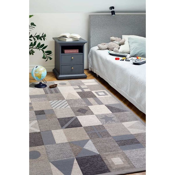 Brązowo-beżowy dywan dziecięcy 200x140 cm Laeva – Narma-image-2