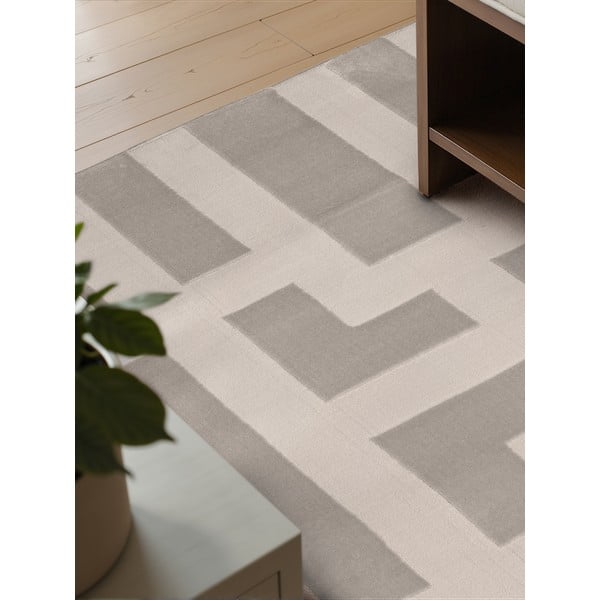 Szaro-kremowy dywan 120x170 cm Perles Onyx – Elle Decoration-image-3