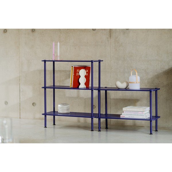 Niebieski regał w dekorze dębu 80x90,5x35 cm Teidi – noo.ma-image-4