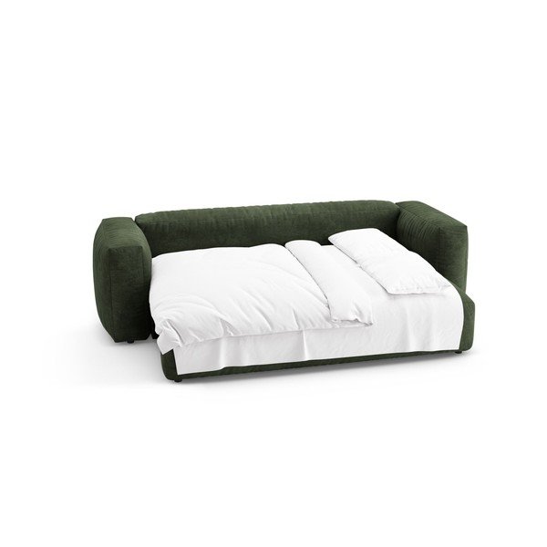 Zielona aksamitna rozkładana sofa modułowa 264 cm – Micadoni -image-4