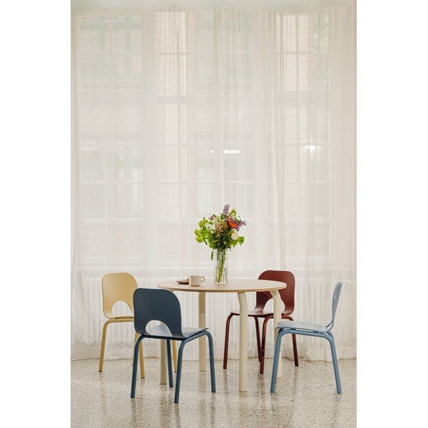 Okrągły stół z blatem w dekorze dębu ø 100 cm Meko – noo.ma-image-1