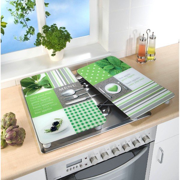Zestaw 2 szklanych płyt ochronnych na kuchenkę Wenko Menu-image-2