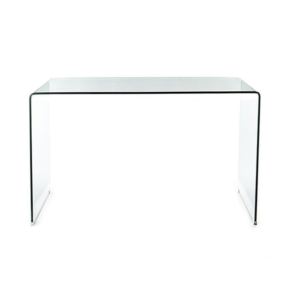 Szklane biurko 70x126 cm Bend – Tomasucci