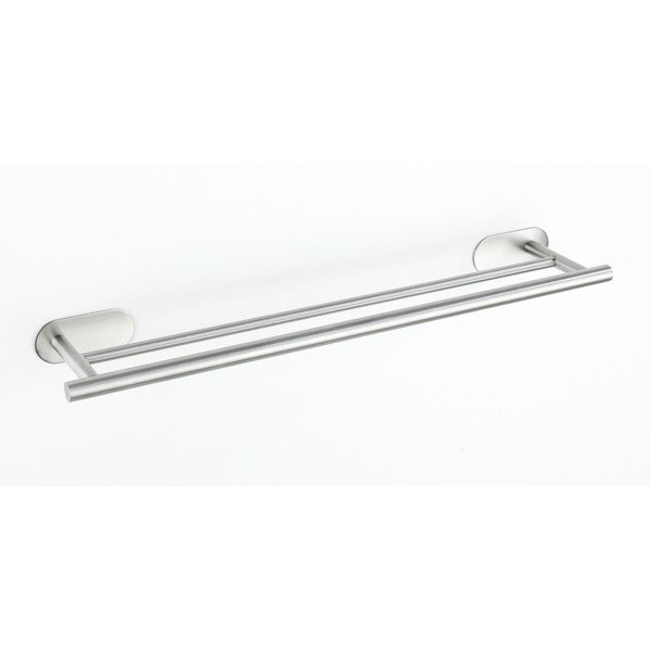 Samoprzylepny wieszak na ręczniki ze stali nierdzewnej w kolorze matowego srebra Orea Duo – Wenko-image-3