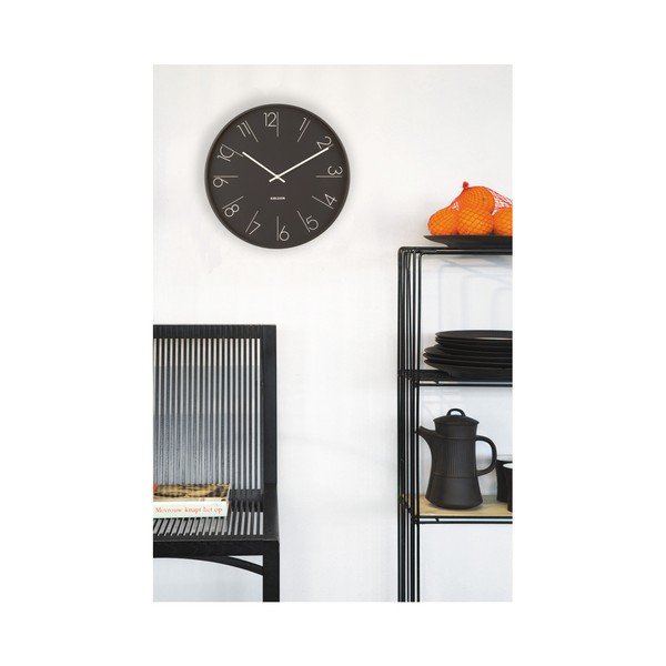 Czarny zegar Present Time Elegant-image-2