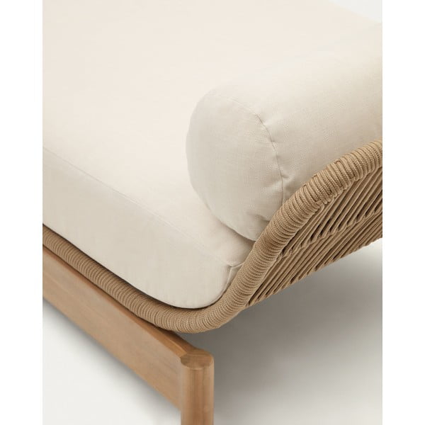 Kremowa sofa ogrodowa z litego drewna akacjowego Catalina – Kave Home-image-4