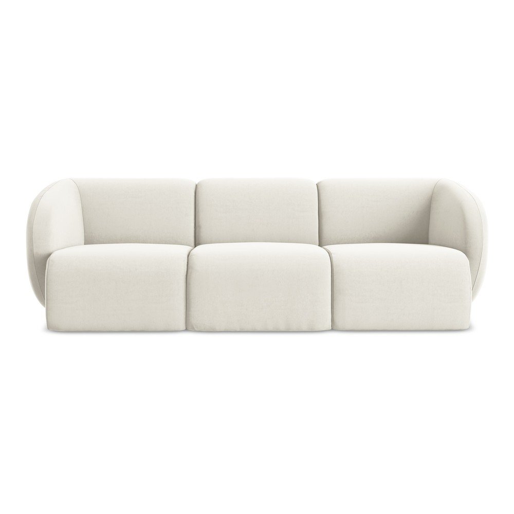 Beżowa aksamitna sofa 244 cm Lani – Makamii