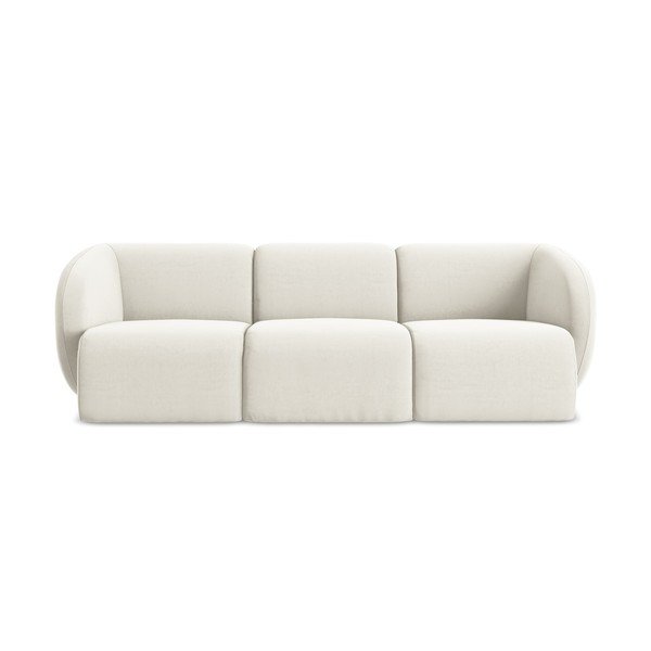 Beżowa aksamitna sofa 244 cm Lani – Makamii