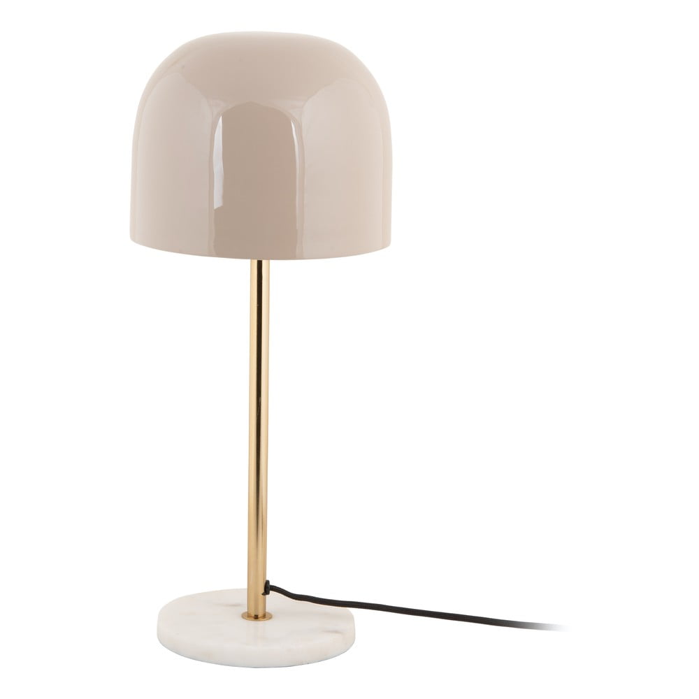 Kremowa lampa stołowa z metalowym kloszem (wysokość 50 cm) Manta – Leitmotiv