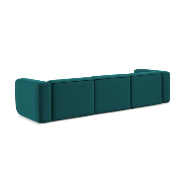 Turkusowa aksamitna sofa 319 cm Ekahi – Makamii-image-4